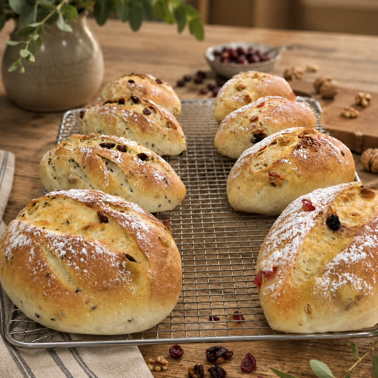 La Levure Walnut Cranberry Bread
